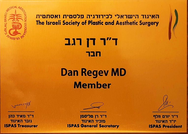 ד"ר דן רגב - האיגוד הישרקאלי לכירורגיה פלסטית ואסתטית
